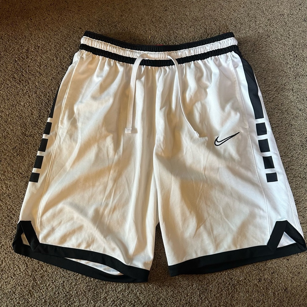 Nike White/Black Elite Shorts